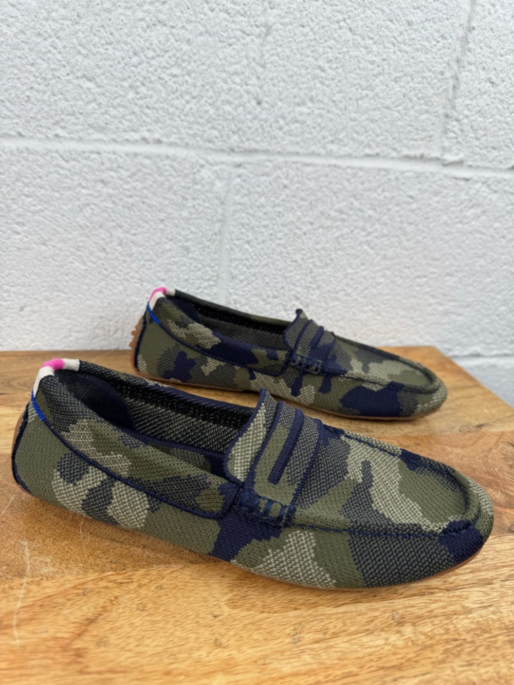 Rothy’s The Driver Loafers Camo Knit Women’s Size 7